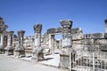 Ruins of the White synagogue in Capernaum Royalty Free Stock Photo