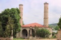The ruins of Yukhari Govhar Agha Mosque in Shusha city