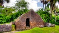 Ruins of Zeeland fort on the island in Essequibo delta, Guyana Royalty Free Stock Photo