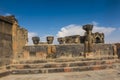 Ruins of Zvartnots celestial angels temple Armenia, Central As Royalty Free Stock Photo