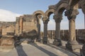 Ruins of Zvartnots celestial angels temple Armenia, Central As Royalty Free Stock Photo