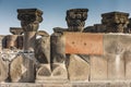 Ruins of Zvartnots celestial angels temple Armenia, Central As Royalty Free Stock Photo