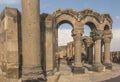 Ruins of Zvartnots celestial angels temple Armenia, Central As Royalty Free Stock Photo