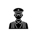 ruise ship security black glyph icon Royalty Free Stock Photo