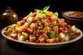 Rujak, a mixed fruit salad with a spicy tamarind dressing
