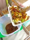 Rujak snack hot frut Royalty Free Stock Photo