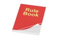 Rule book, 3D rendering Royalty Free Stock Photo