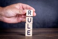Rule. Compliance, regulations and standards concept