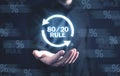 80/20 rule. Concept for Pareto principle. Business concept Royalty Free Stock Photo