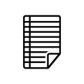 Black line icon for Ruled, compliance and require