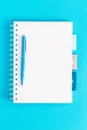 Ruled notebook office and school white and blue stationery