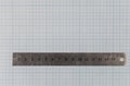 Ruler aligned to a scaled paper. For showing actual size of a object Royalty Free Stock Photo