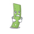 Ruler cartoon character design having angry face