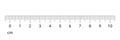 Ruler cm measurement numbers vector scale