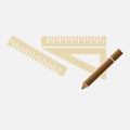 Ruler elemen. vector Simple modern icon design illustration