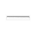 Ruler icon isolated. Straightedge symbol. Flat design