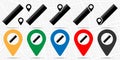 Ruler icon in location set. Simple glyph, flat illustration element of education theme icons Royalty Free Stock Photo