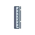 Color illustration icon for ruler, straightedge and tool