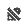 Ruler instruments vector icon