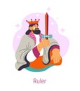 Jungian archetype of Ruler, king wearing crown