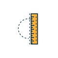 Ruler measure work tools engineering icon