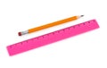 Ruler and pencil Royalty Free Stock Photo
