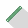 Ruler, rectangular shape icon, flat style