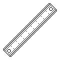 Ruler, rectangular shape icon, outline style