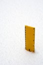 Ruler in Snow Royalty Free Stock Photo