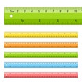 Rulers in centimeters and inches Royalty Free Stock Photo
