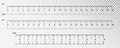 Rulers Inch and metric rulers. Measuring tool. Centimeters and inches measuring scale cm metrics indicator. Scale for a