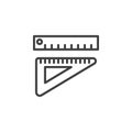 Rulers line icon Royalty Free Stock Photo