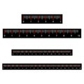 Rulers and tape measures with metric and imperial markings vector