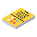 Rules of the road book icon, isometric style Royalty Free Stock Photo