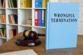 Rules about wrongful termination and employment on the desk.