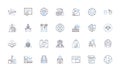 Ruling Class Supremacy line icons collection. Domination, Hierarchy, Elite, Control, Power, Privilege, Hegemony vector