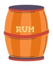 Rum alcoholic beverage preserved in wooden barrel Royalty Free Stock Photo