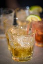 Rum alcoholic drinks on the table Royalty Free Stock Photo