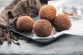 Rum chocolate balls, truffle