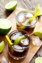 Rum and cola Cuba Libre drink Royalty Free Stock Photo