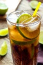 Rum and cola Cuba Libre drink Royalty Free Stock Photo