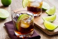 Rum and cola Cuba Libre drink