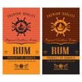 Rum labels set