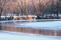 Rum River Winter Perspective - Minnesota Royalty Free Stock Photo