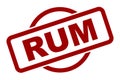 Rum Rubber Ink Stamp Royalty Free Stock Photo