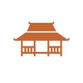 Rumah adat joglo house icon design template elements, java or javanese home, indonesian traditional house