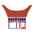 Rumah adat tongkonan, traditional house vector illustration