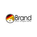 German house logo template, flat design, stock logo Royalty Free Stock Photo