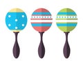 Rumba shakers, maracas, rattle icon. Musical instruments. on white Royalty Free Stock Photo