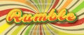 Rumble text effect in retro vintage editable style
